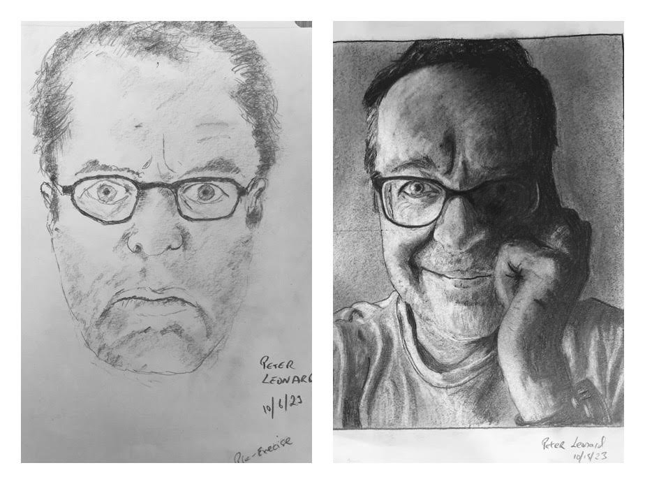 Peter L's Before and After Self-Portraits