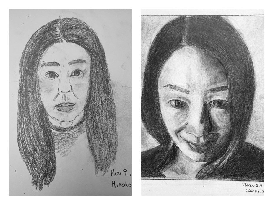 Hiroko S.A.'s Before and After Self-Portraits