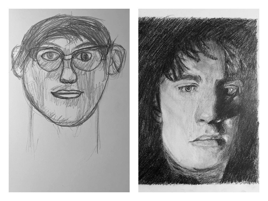 Sam Jones' Before and After Self Portraits
