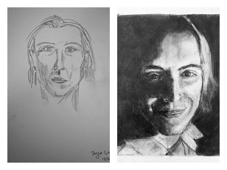 Taylor S's Before and After Self Portraits