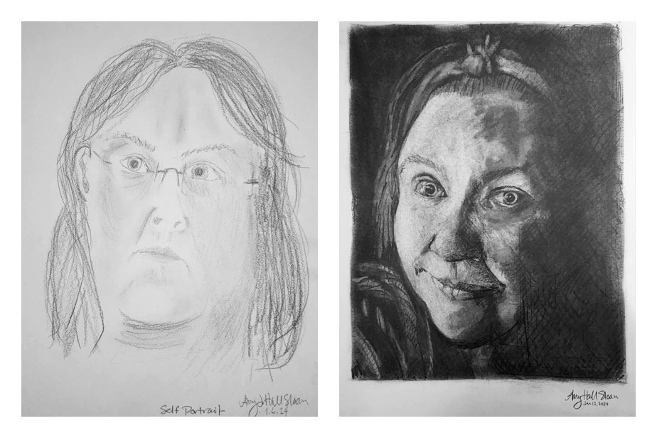 Amy S's Before and After Self Portraits