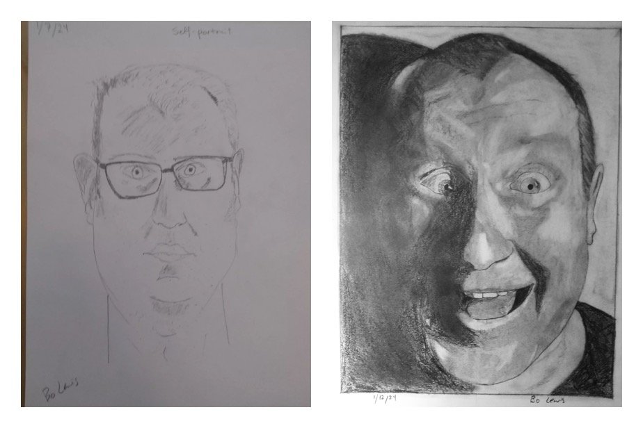 Bo L's Before and After Self Portraits