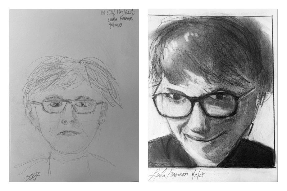 Linda F's Before and After Self Portraits