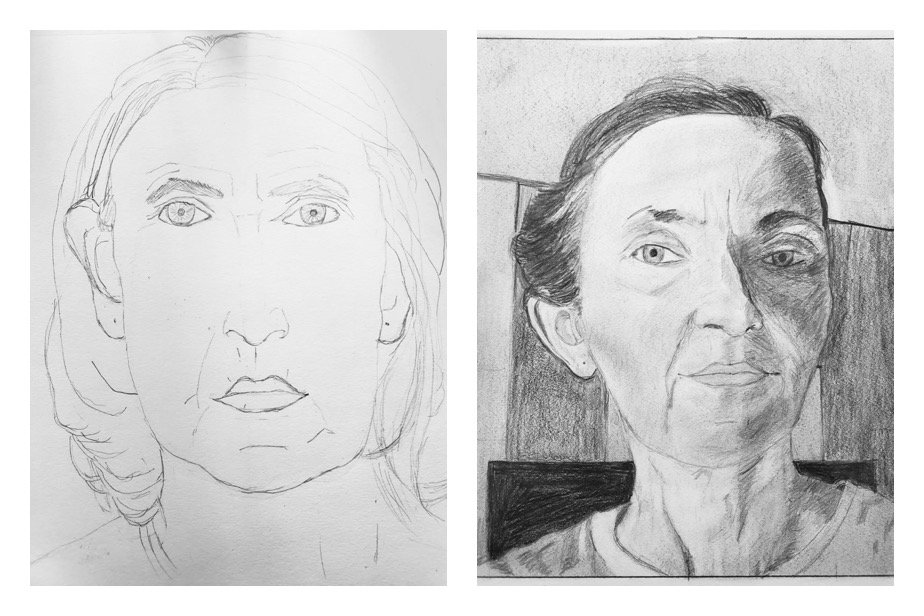 Elena S's Before and After Self Portraits