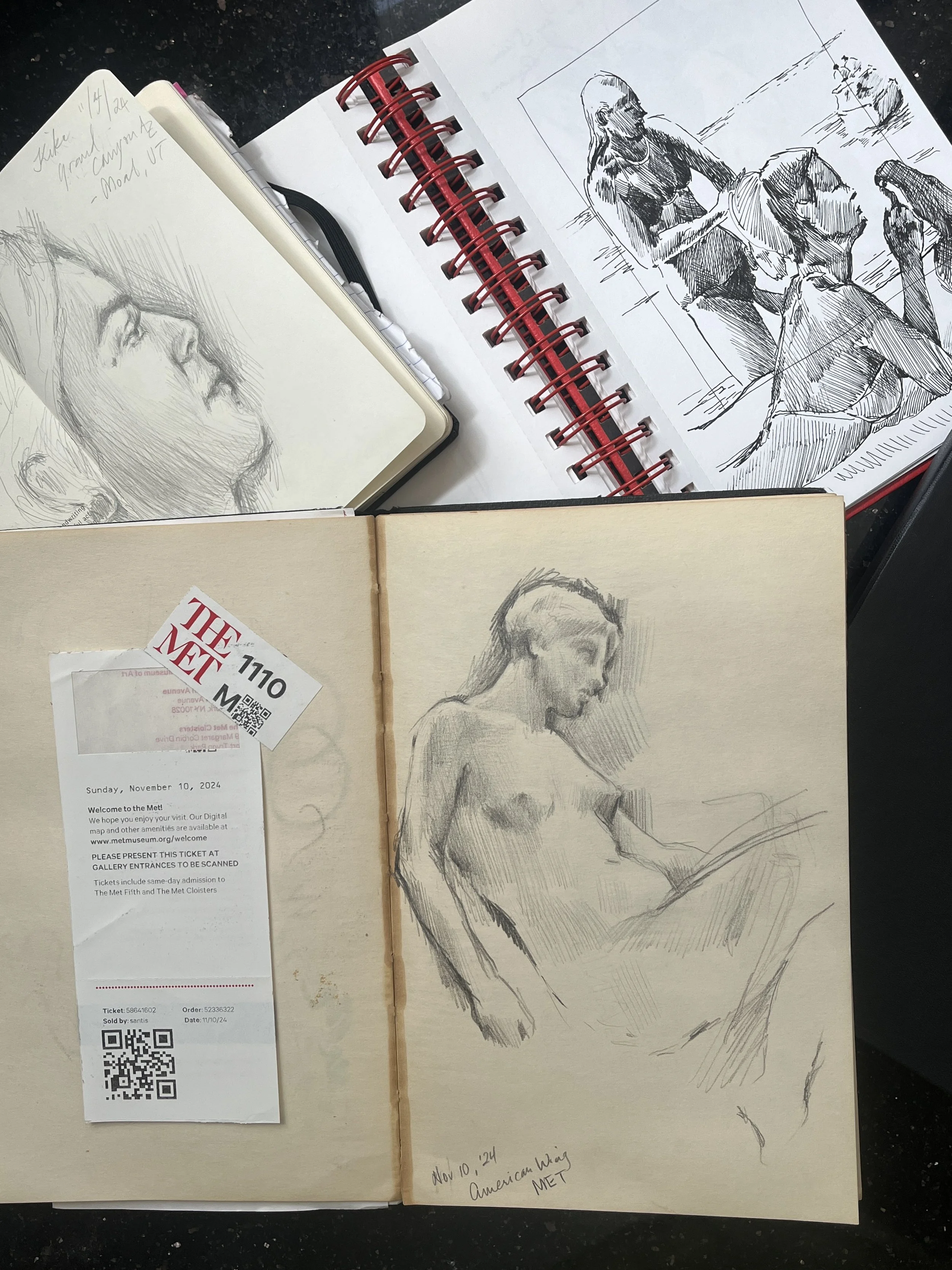 Saturday Sketching at the MET, NYC 