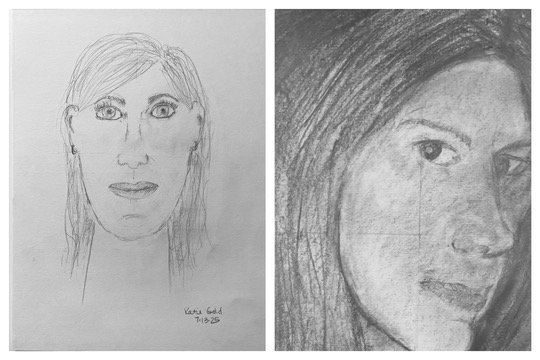 Katie's Before and After drawings