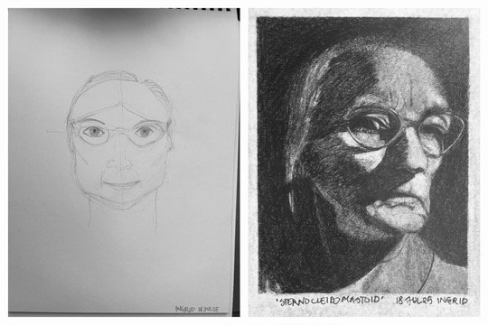 Ingrid's Before and After drawings