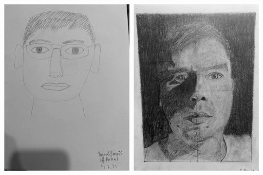Daniel's Before and After drawings