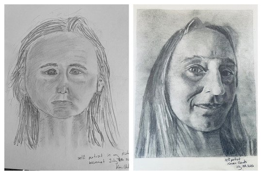 Koreen's Before and After drawings