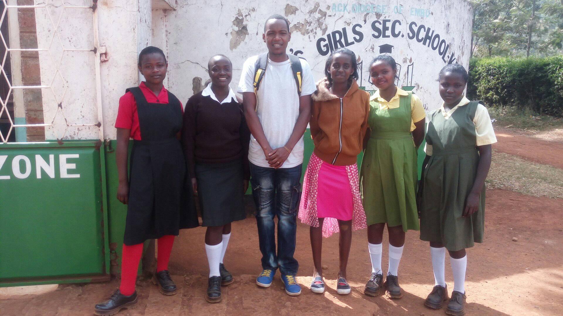  All of the new sponsored high school girls, along with Evelyn, were able to enroll at St. John’s Secondary School.  