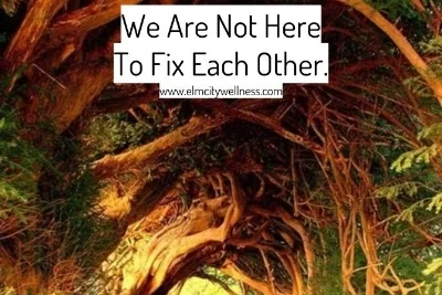 We Are Not Here To Fix Each Other