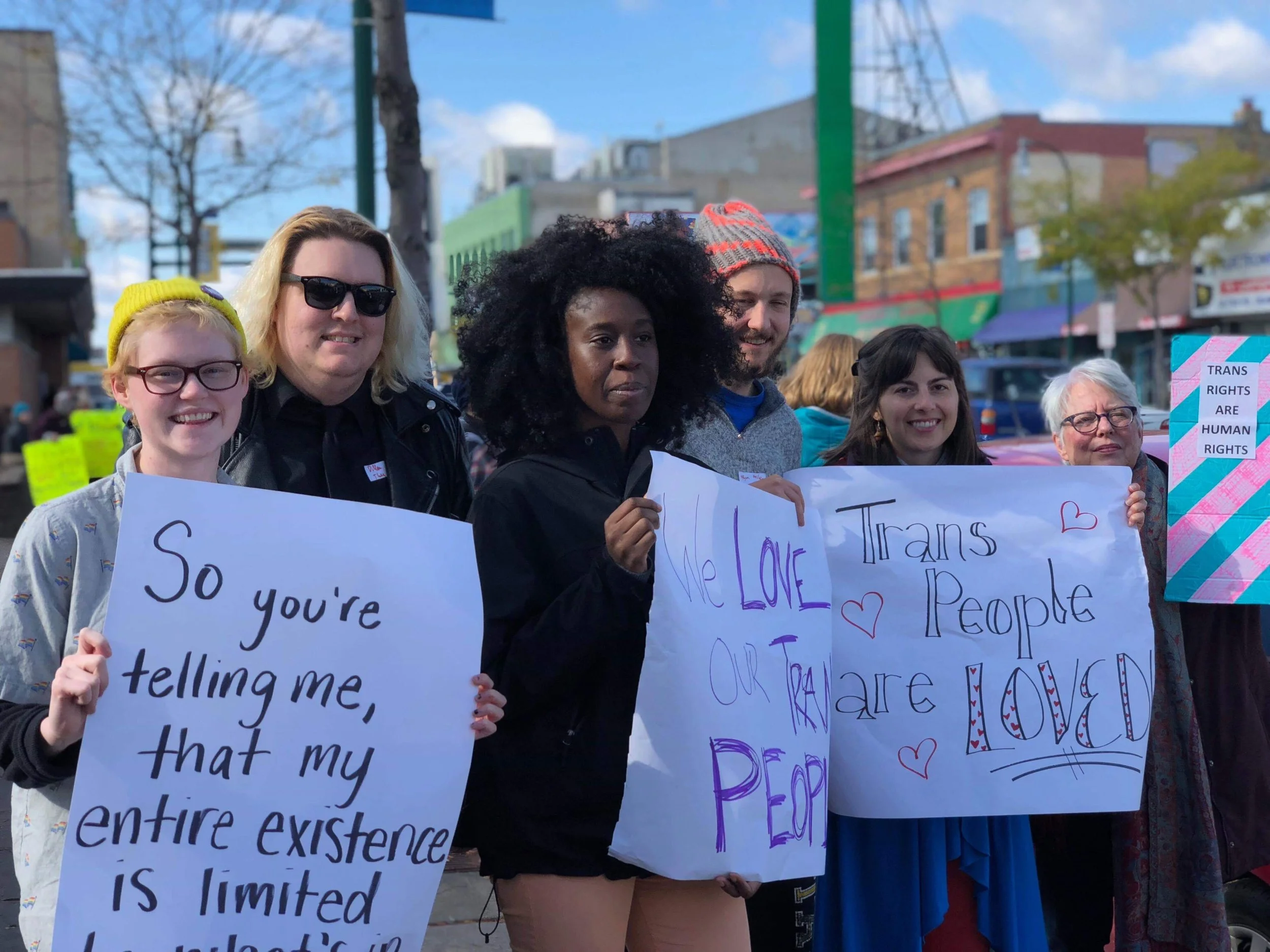 Photo from New City’s participation in Trans Day of Visibility