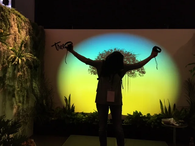 Tree VR By Winslow Porter III and Milica Zec. Experience Design and installation. Photo by Maryanna-Antoldi