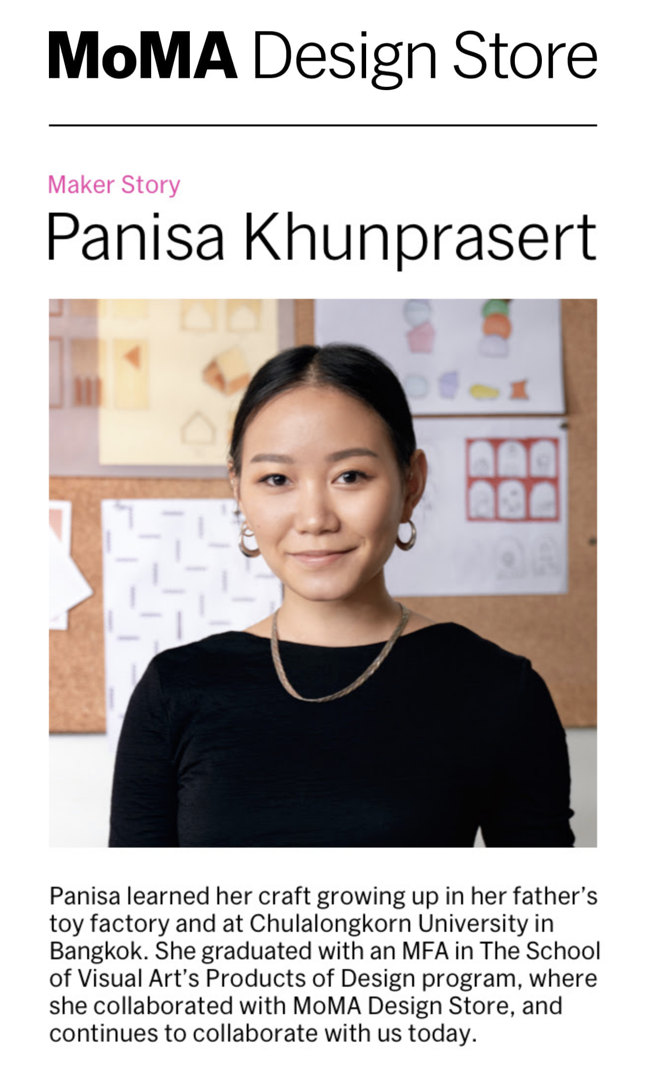 Panisa Khunprasert is the windows of MoMA! — Products of Design SVA