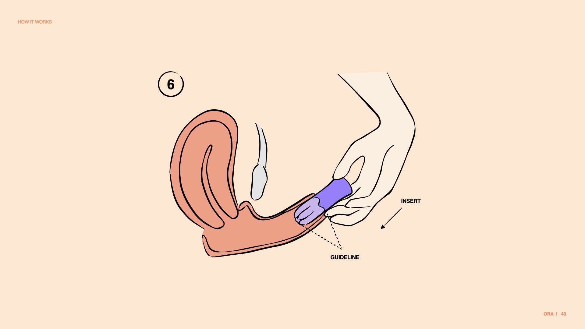  How it works slide 6: a cross diagram showing insertion process 