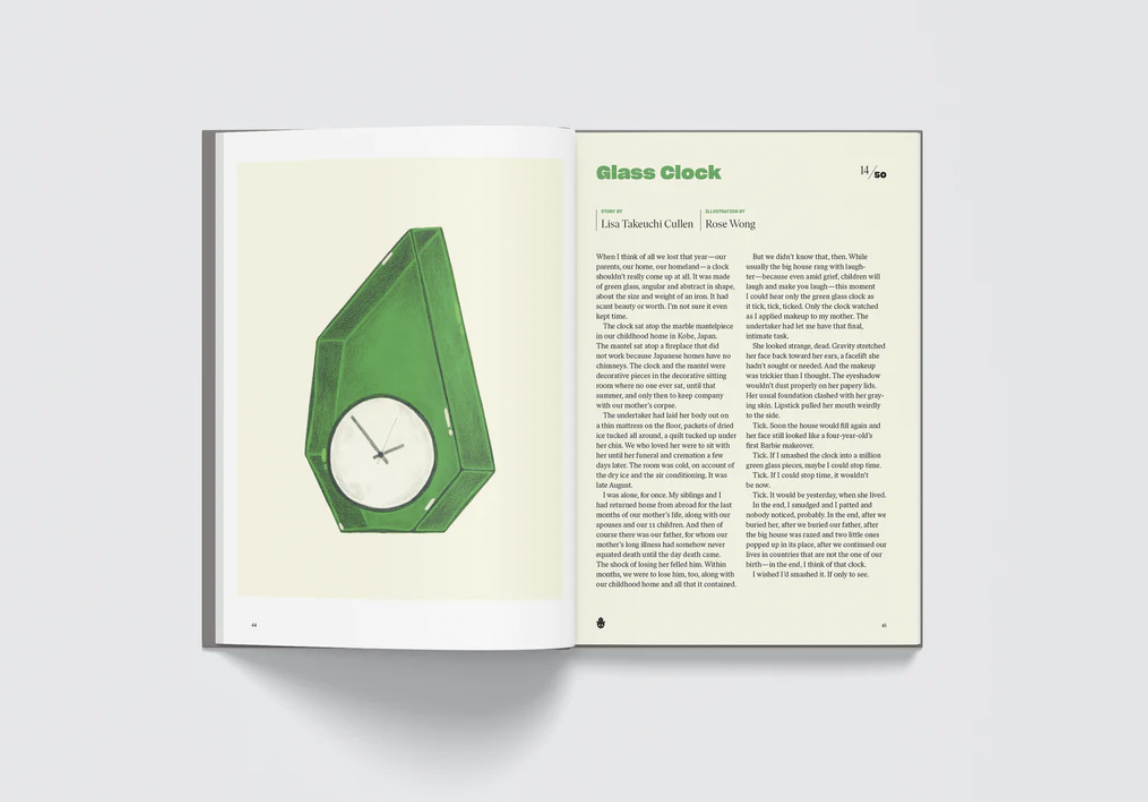  Open book spread of   LOST OBJECTS: 50 Stories About the Things We Miss and Why They Matter   by Rob Walker 