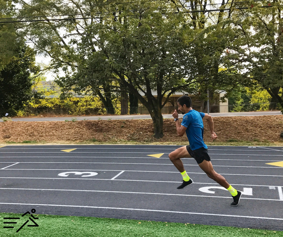 HPW ELITE Miler Daniel Herrera in full sprint.