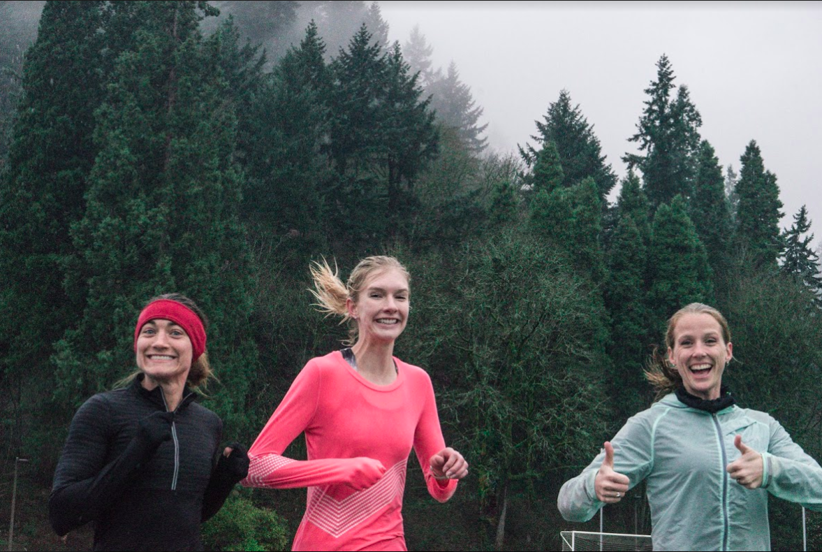 HPW Elite middle distance athletes (from left to right): Anna Connor, Eleanor Fulton, and McKayla Fricker.
