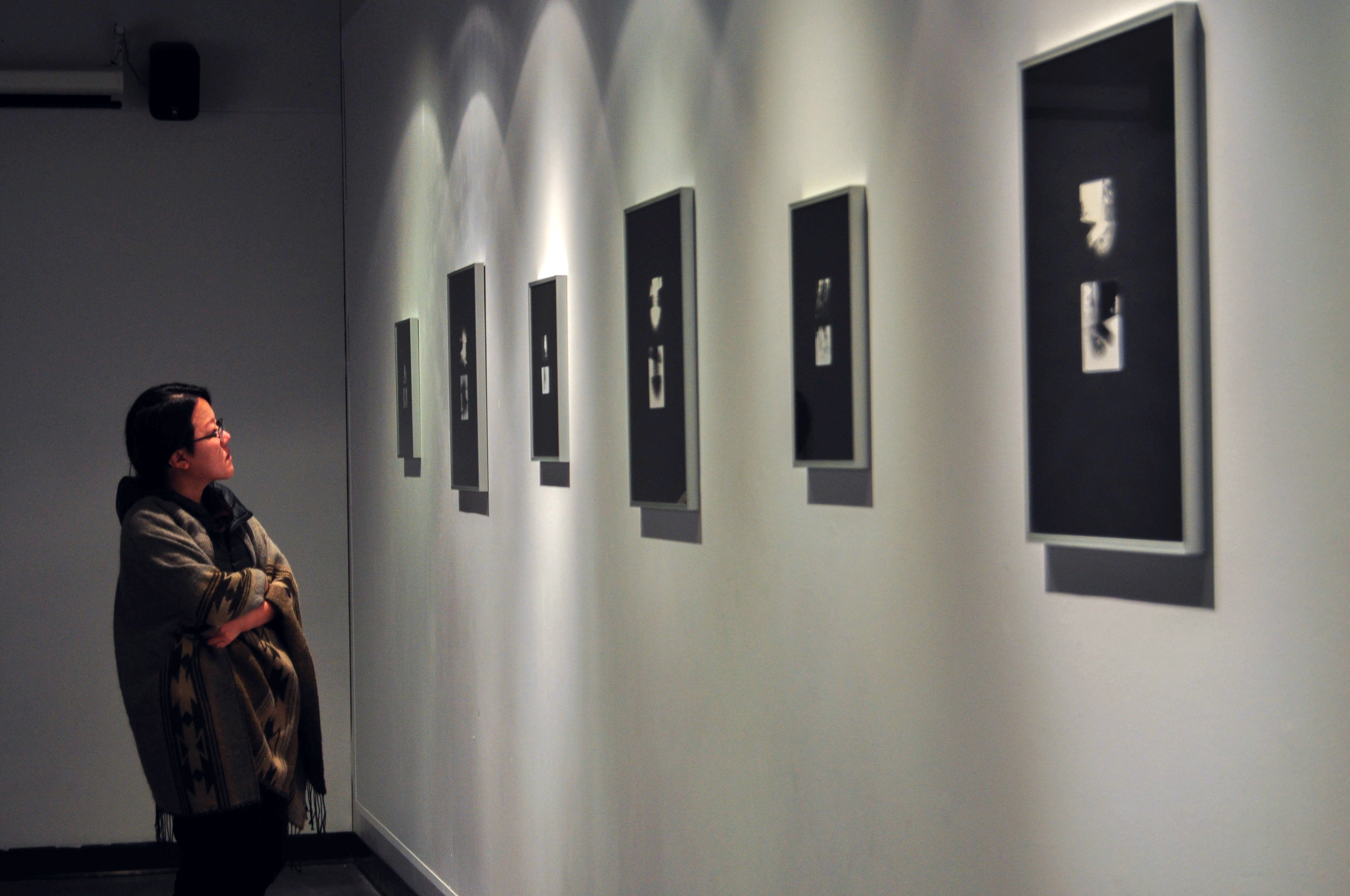 Fragments Re-Imagined (Installation View), 11x14"(4), 16x20" (3), Silver gelatin prints, 2014, Mallory Donen, UFV Building C, Room C1401, Abbotsford, BC