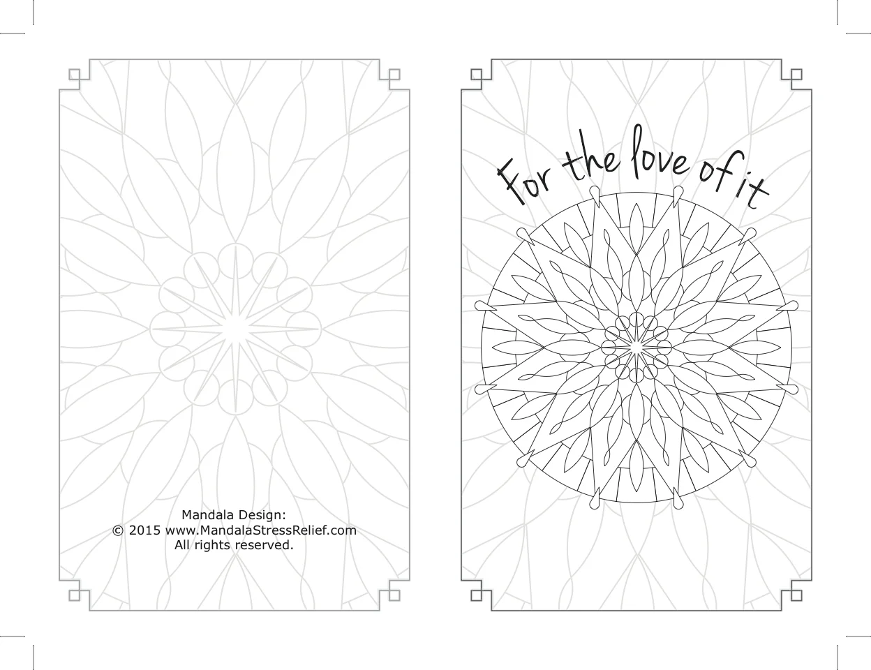 Back & front of blank notecard, custom design. "It was an even bigger hit than I expected," the Coordinator reported. 