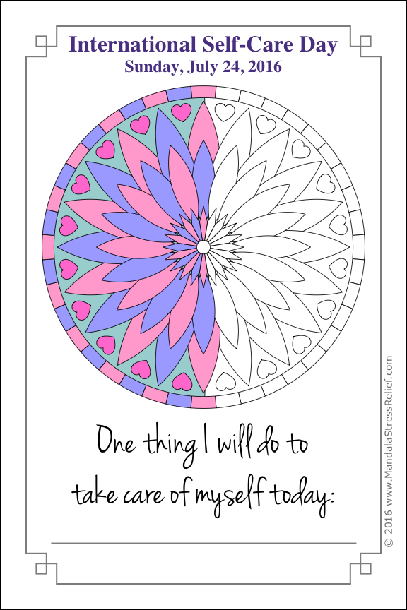 A colouring card based on a mandala from the One-Line Journal Card series. Download this below. Includes list of tips! 