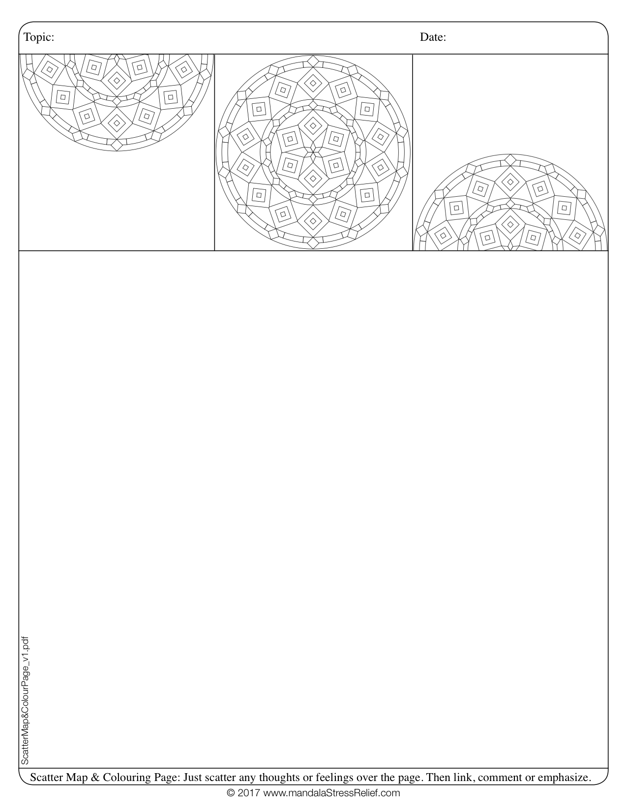 Download this free Scatter Map & Colouring Template Page.