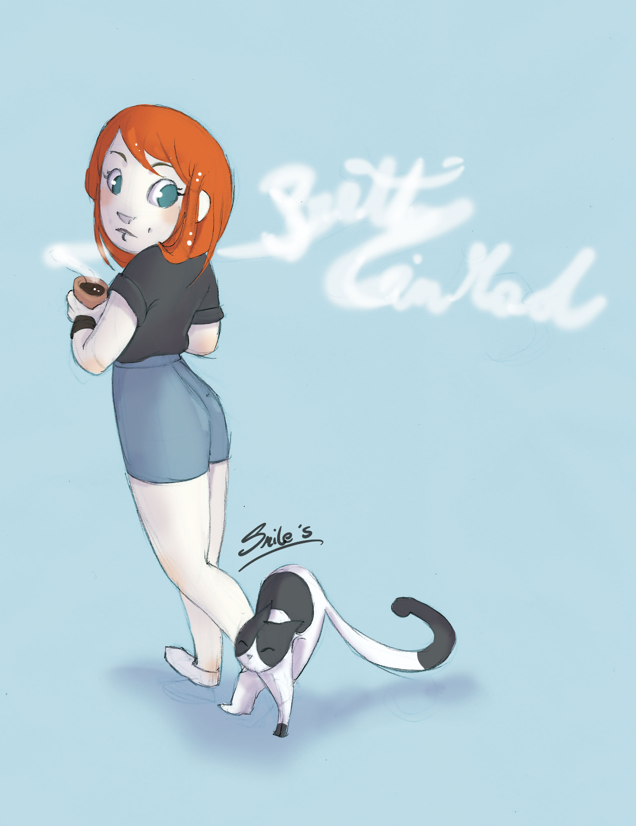 Erika Rossin & her cat portrayed by Martina Riva