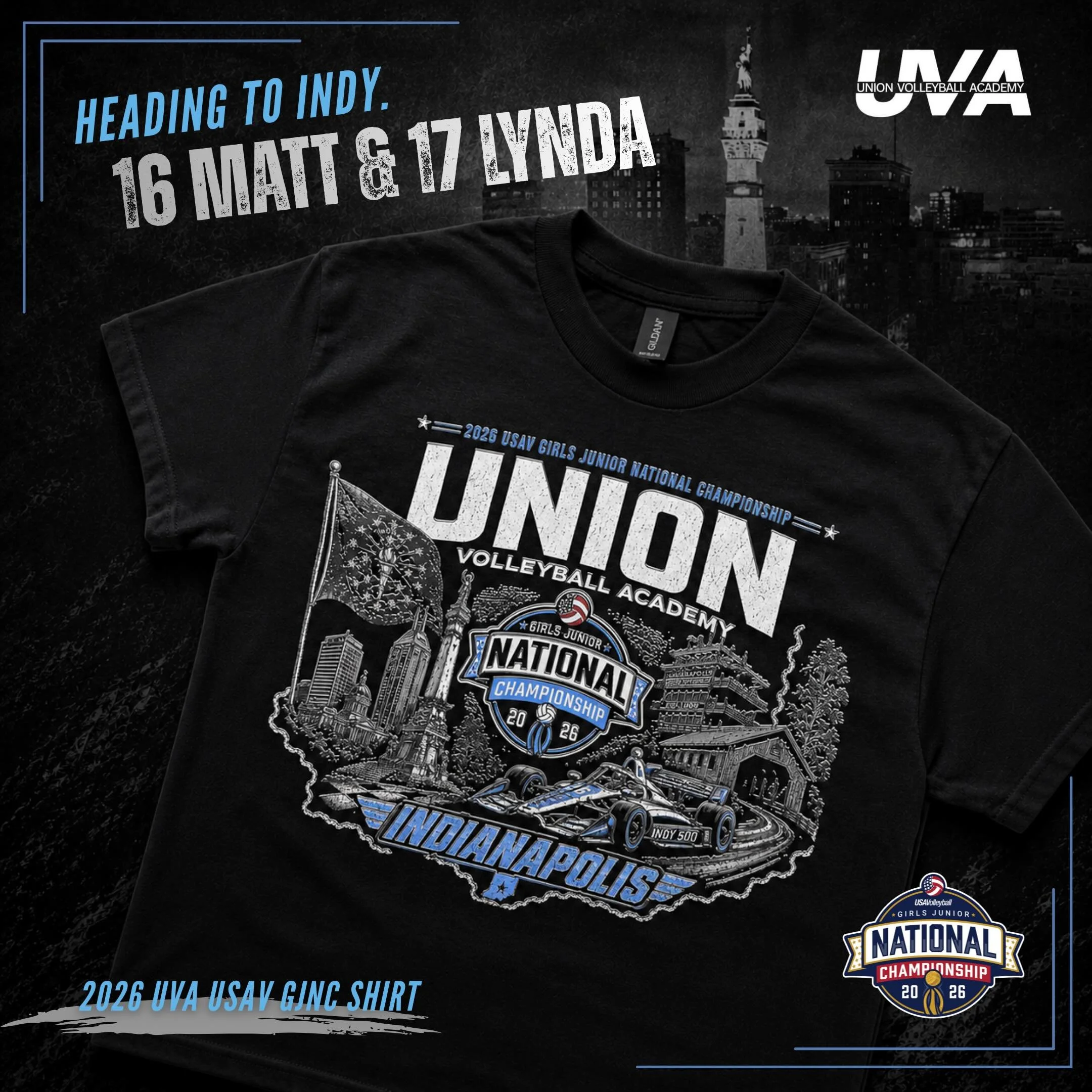 🔥 2026 UVA USAV NATIONAL SHIRTS! 3️⃣ MORE DAYS UNTIL WE&rsquo;RE LIVE IN INDY 💃🏻🏐 #unionvolleyballacademy #uva #2026usavgjnc