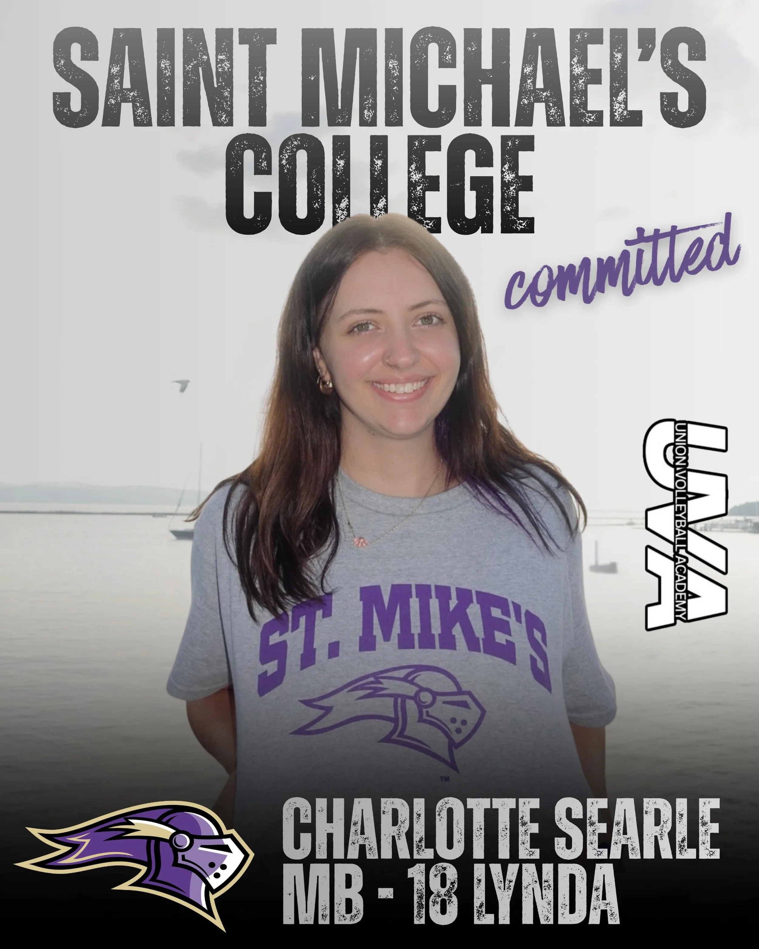 Congratulations to Charlotte Searle from 18 Lynda for committing to play Saint Michael&rsquo;s College (NCAA D2) to further her academic and athletic career! We are so proud of you! GO PURPLE KNIGHTS! 💜#unionvolleyballacademy #uva #ncaad2