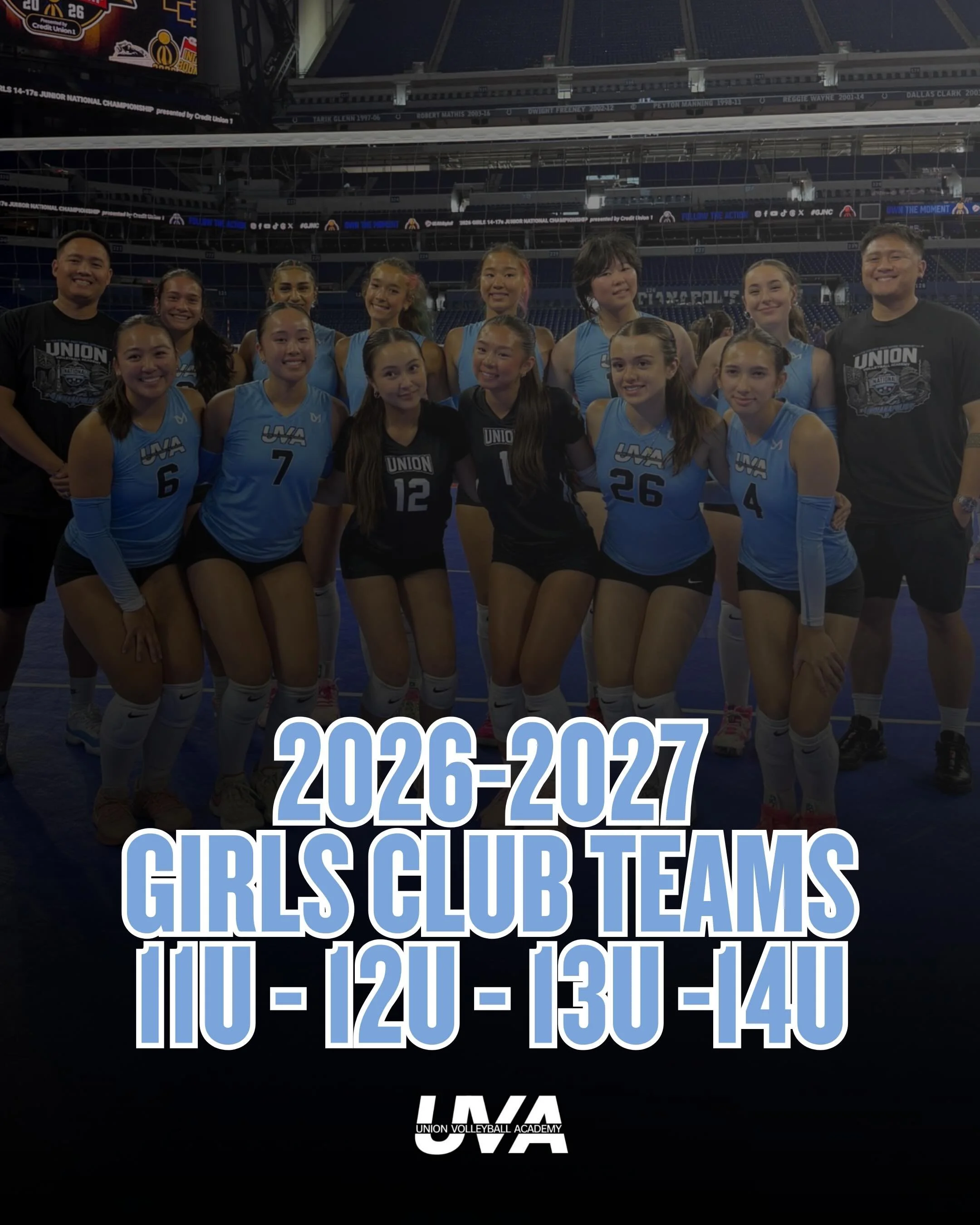 2026-2027 UVA GIRLS CLUB TEAMS (11U - 12U - 13U - 14)

▪️ Hayward 
▪️ Fremont
▪️ Dublin 

🔗 unionvolleyballacademy.com/uva-club-tryouts
📧 programs.unionvolleyballacademy@gmail.com 

#unionvolleyballacademy #uva