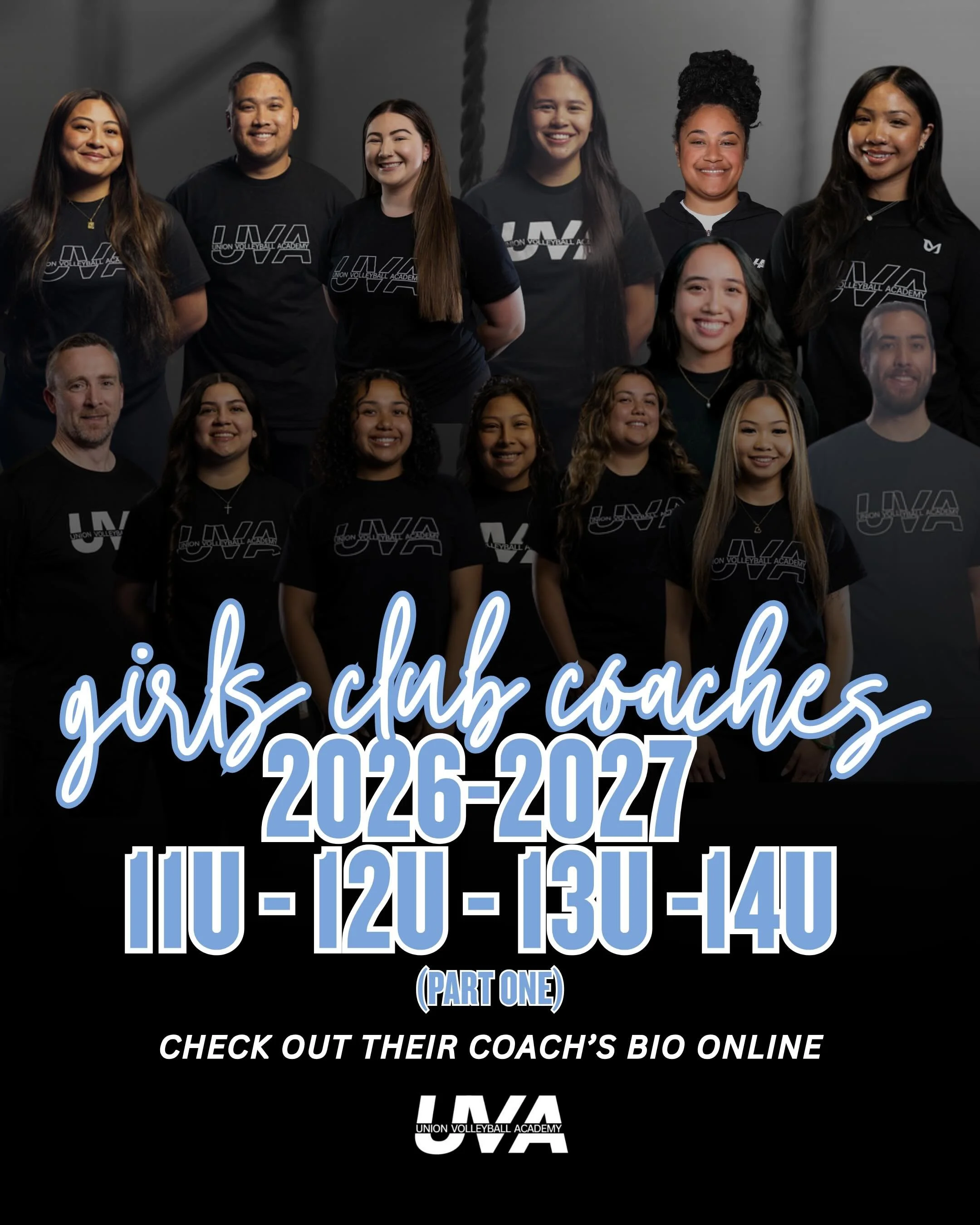 26/27 UVA 11U-14U GIRLS CLUB COACHES&nbsp;&nbsp;&mdash; Hayward (Part One) 

Check out our coaching line up for this upcoming club season! 

11 Jel - Anjelica Buell
12 Vivian - Vivian Noka
13 Conan - Conan True (Asst. Haley Branley) 
14 Randell - Ran