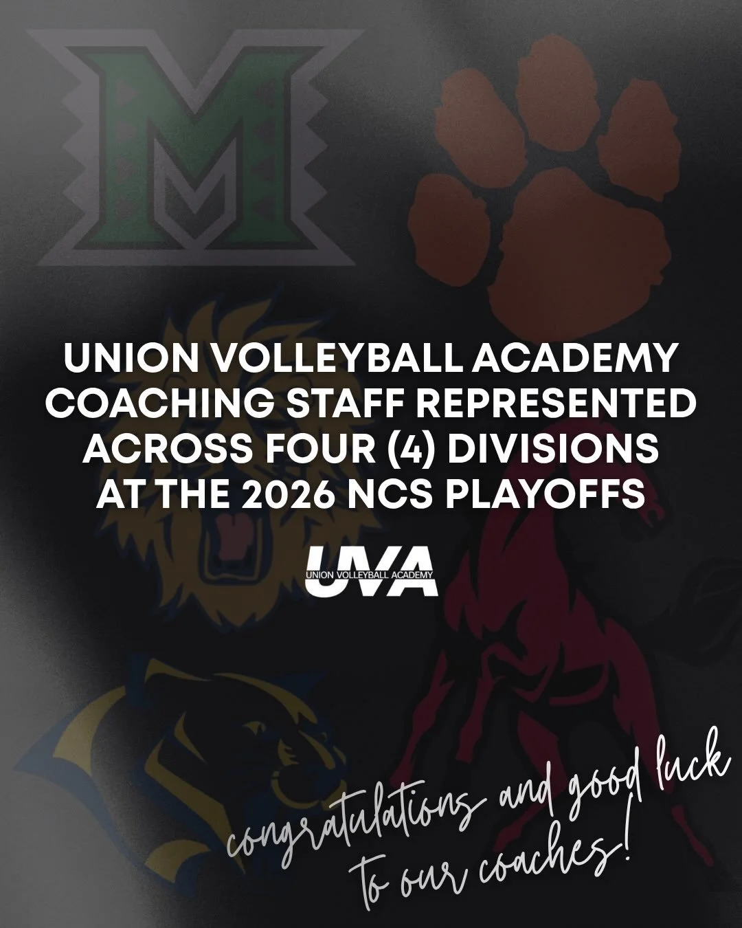 UVA Coaches represent across FOUR DIVISIONS at the 2026 NCS Playoffs! We&rsquo;re so proud of our coaches and their high school programs for advancing to the postseason! We&rsquo;re wishing them the best of luck this week on their first round! GO UVA