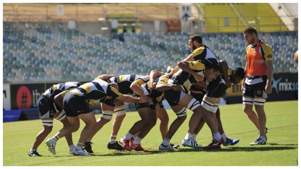 The Brumbies practise their rolling maul. Source: SMH