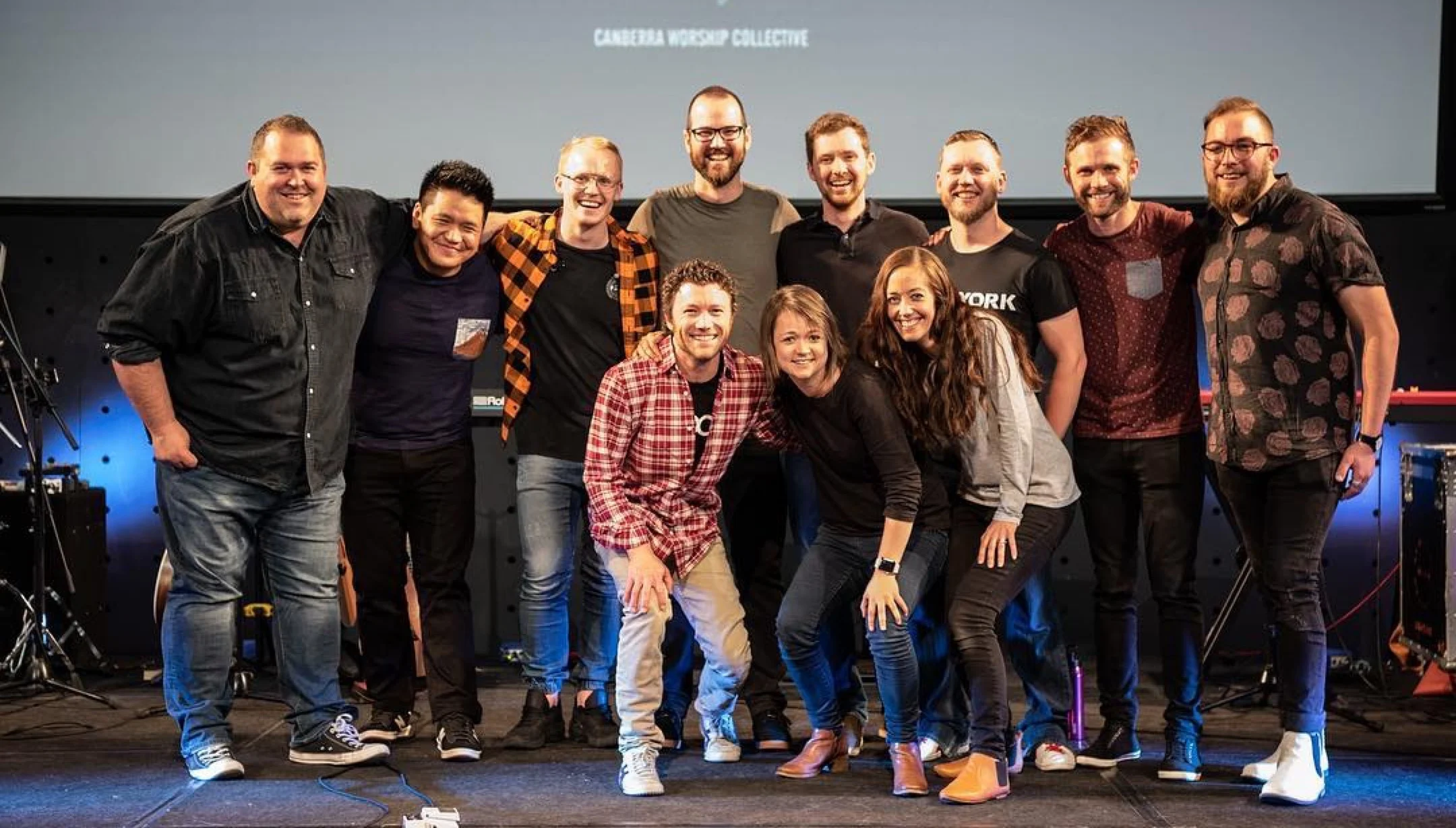 Some of the Canberra Worship Collective collaborators at the November 2018 launch of ‘Side by Side’.