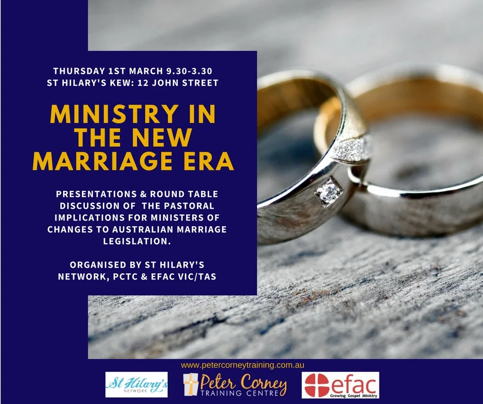 Day Workshop for Ministers: Ministry in the new Marriage Era