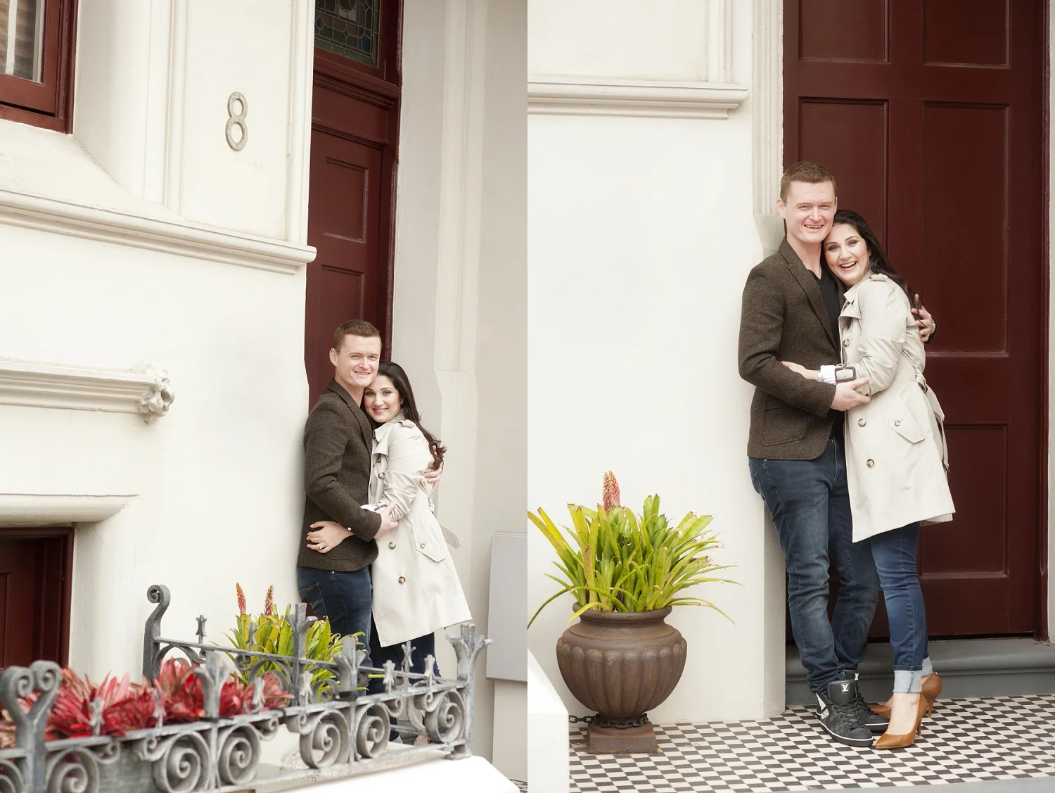perth engagement photos in fremantle heritage buildings