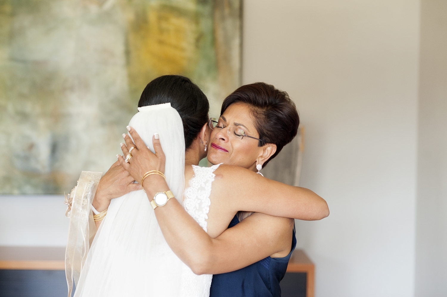 mum hugging bride perth wedding photography