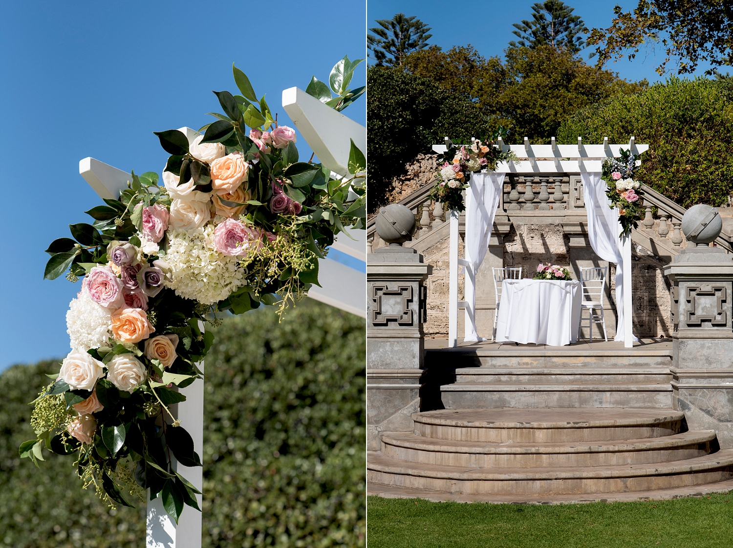 20_cottesloe civic centre wedding perth with ceremony on main lawn steps.jpg