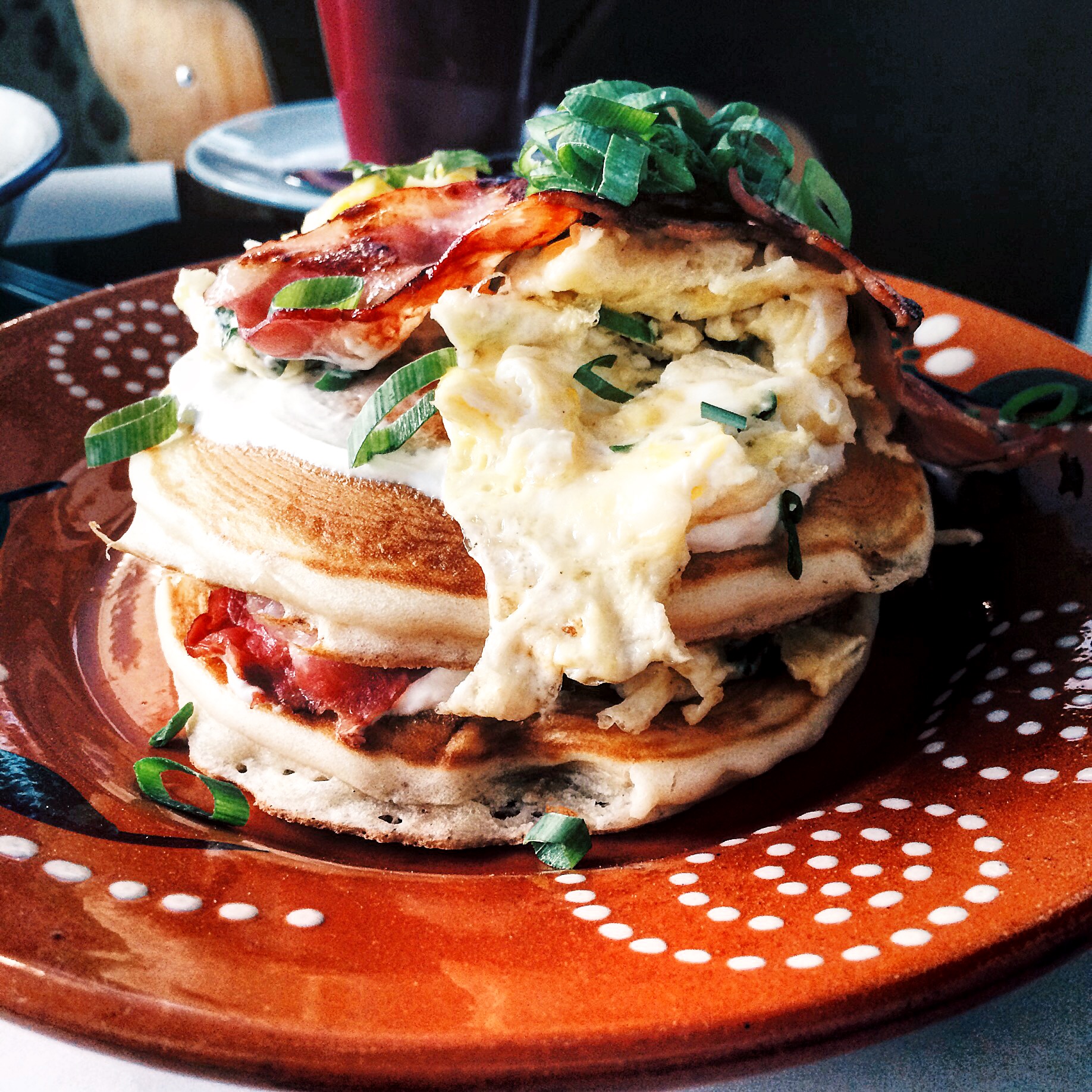 Savory pancakes at Can Dende, Barcelona