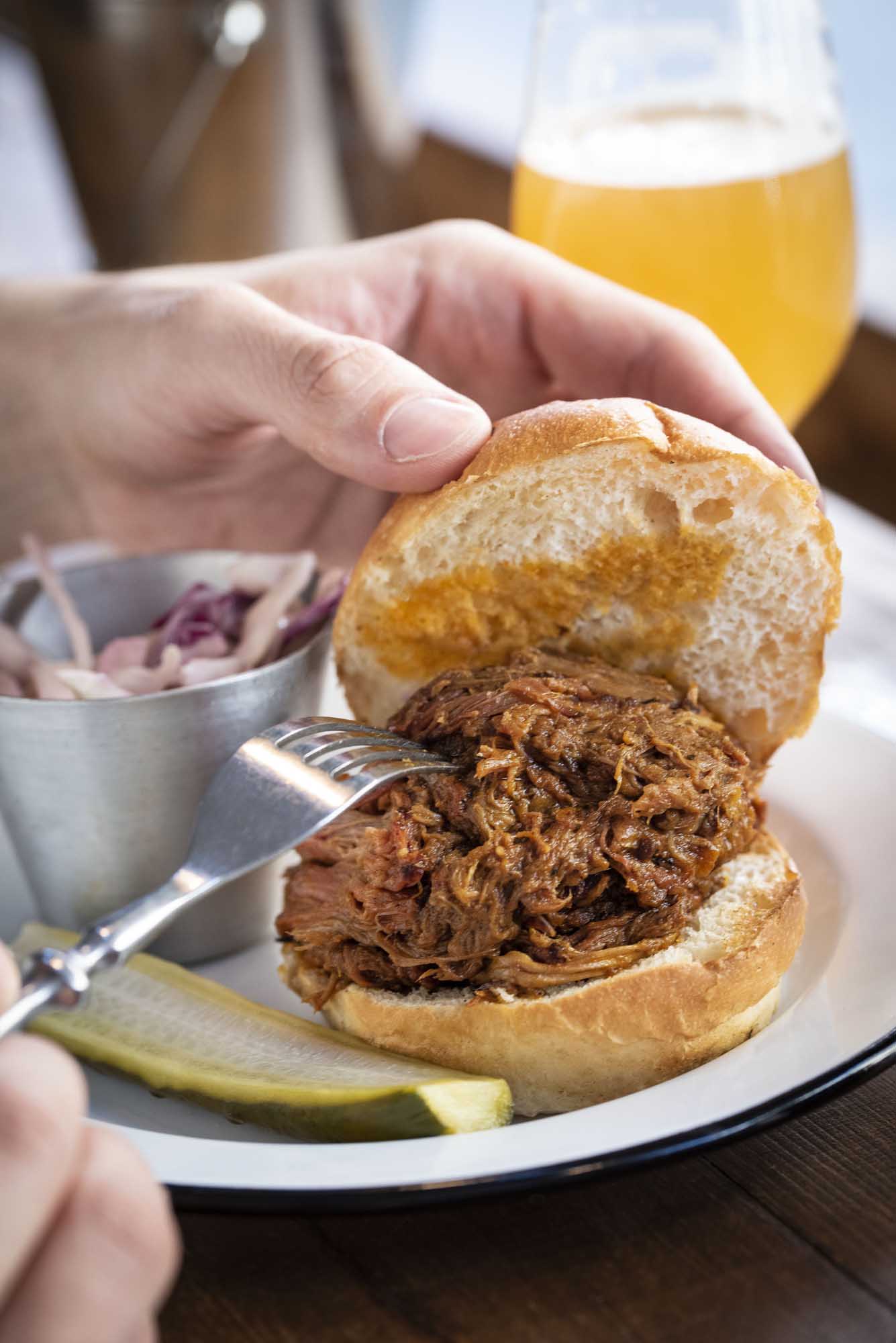 Pulled pork sandwich at Fat Barbies, Barcelona