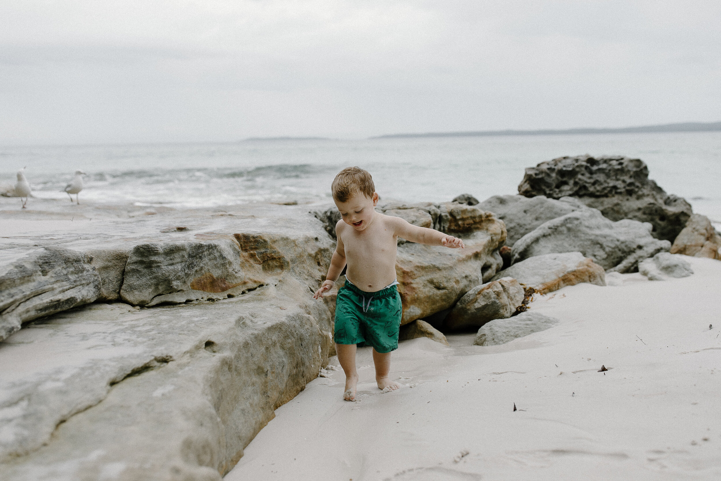 Exploring the beach