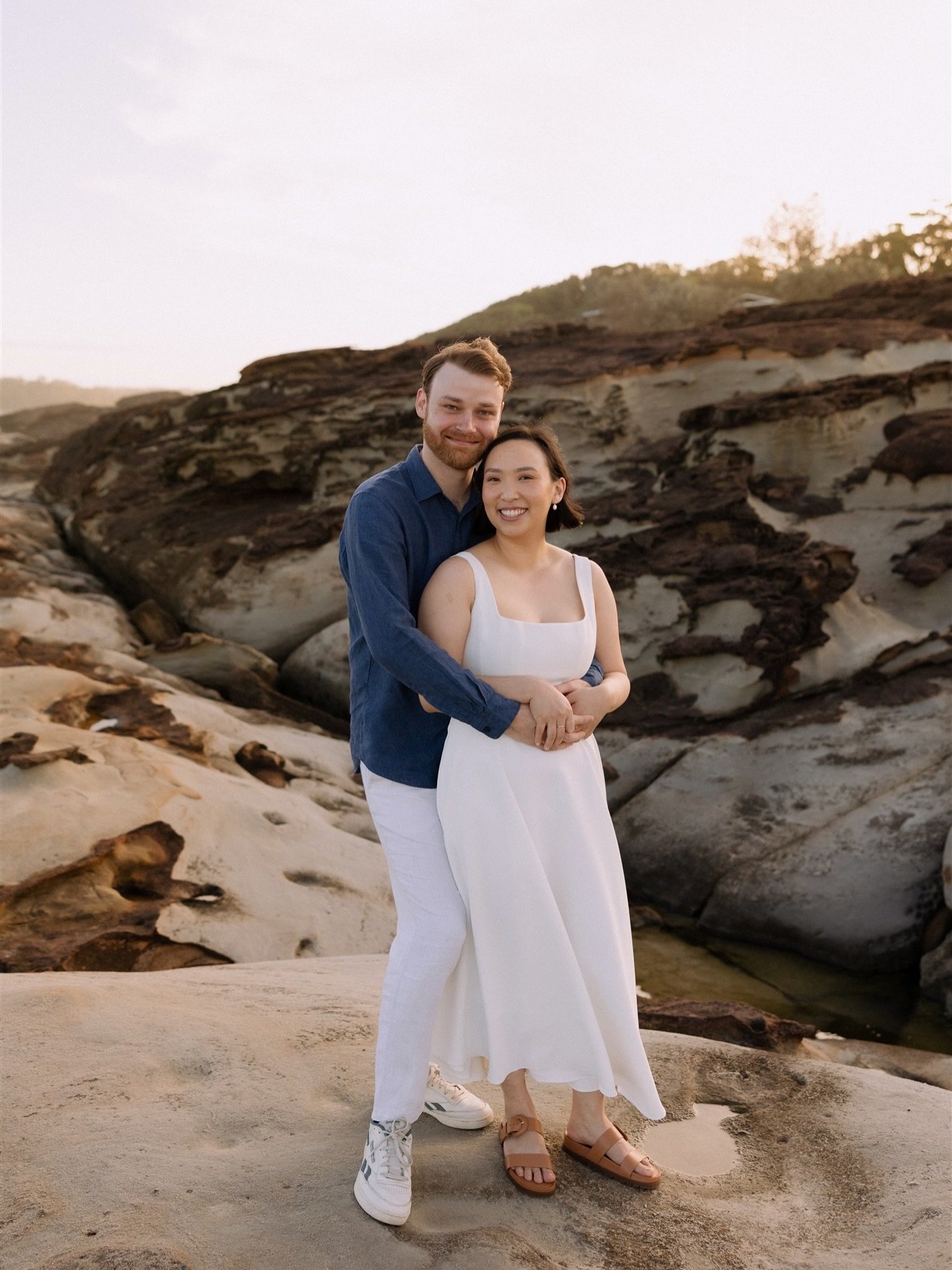 Spent a serene evening with Ash + Nic at the beautiful Bannisters Point back in Feb 🌊 absolutely adore getting to meet and know my clients via engagement shoots. Even better when they show me somewhere special to them along the way! Nic&rsquo;s gran