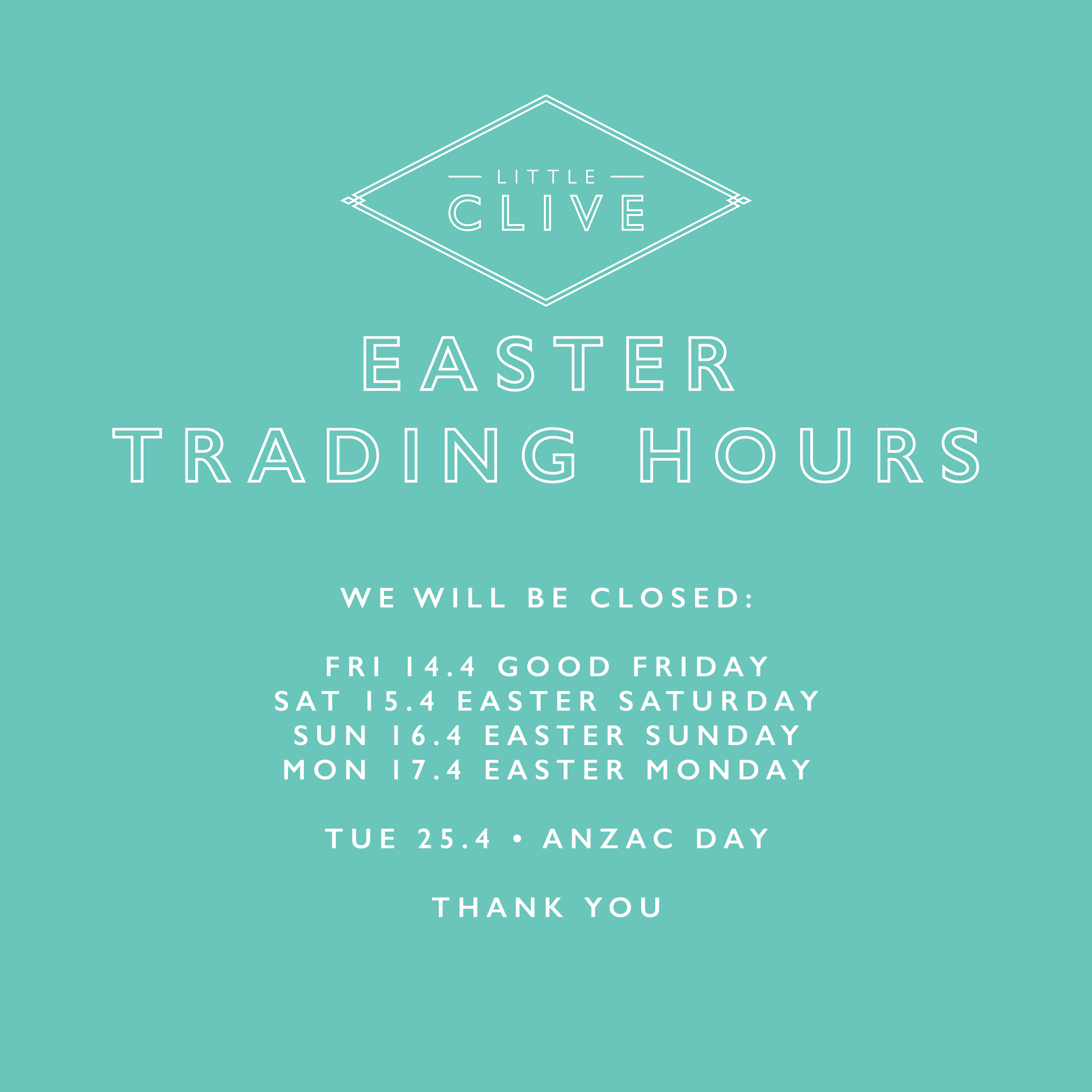 Easter Trading Hours - 2017
