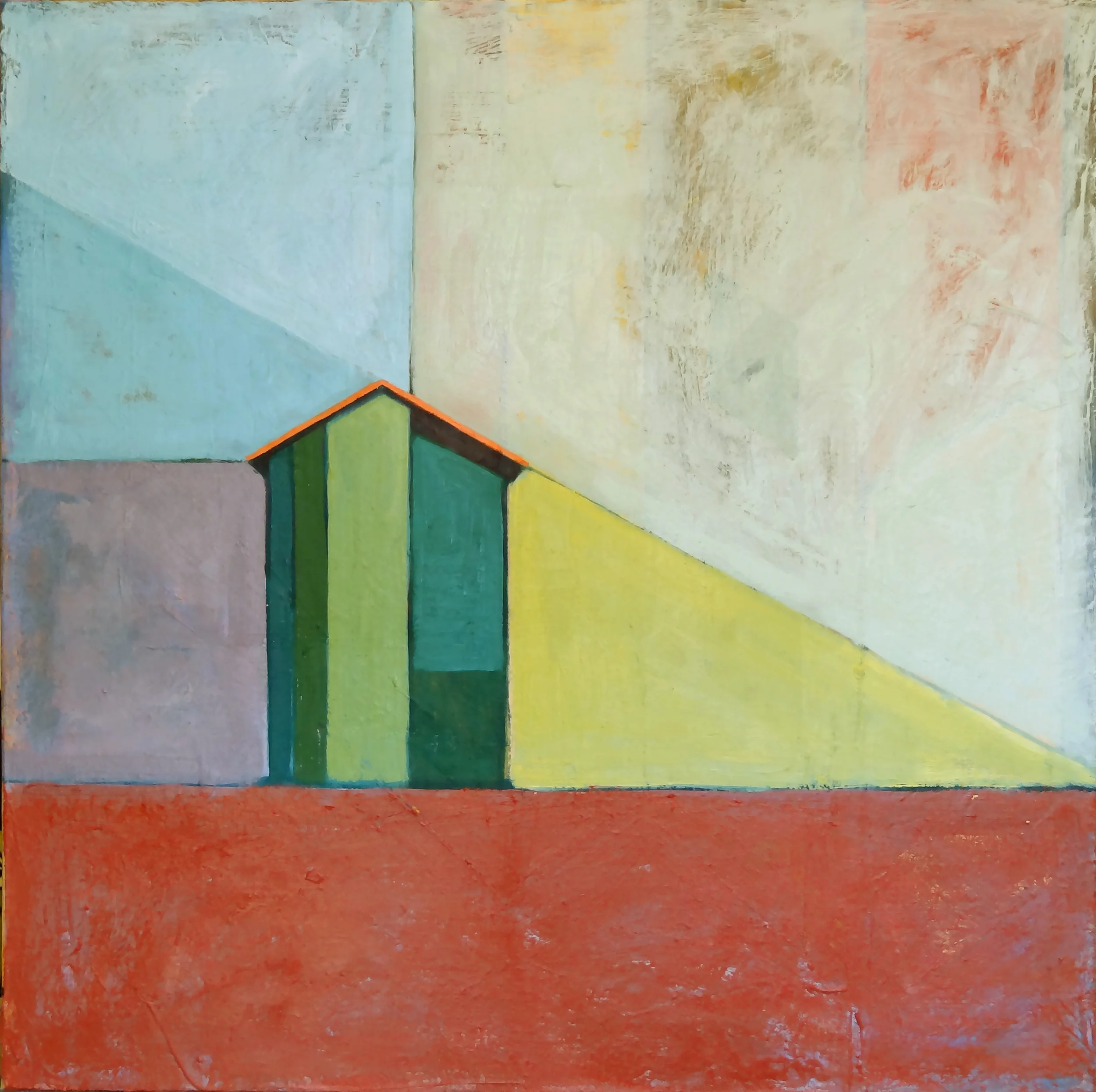   Kosovo House #9,  2013, oil on canvas, 20" x 20" [ Private Collection ] 