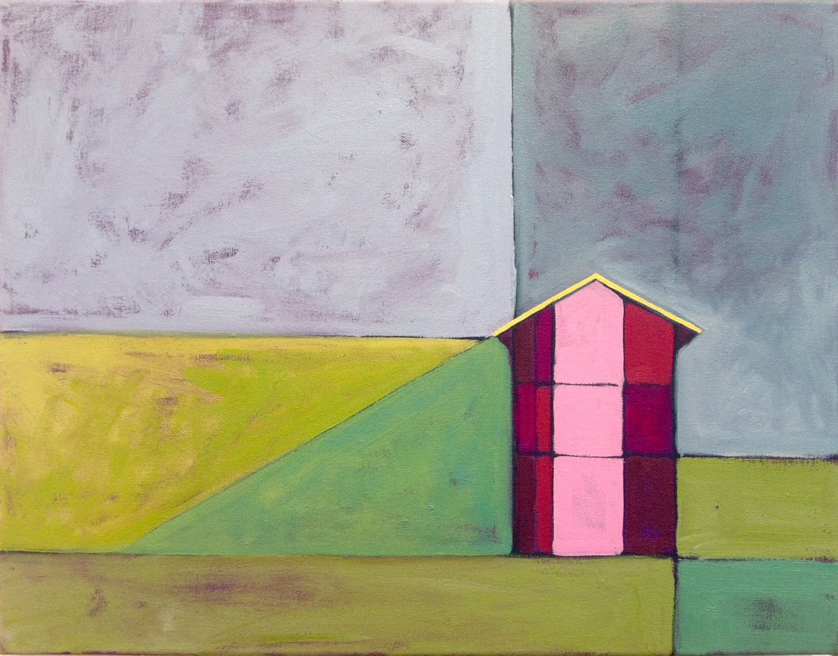   Kosovo House #13,  2013, oil on canvas, 18" x 14" [ Private Collection ] 