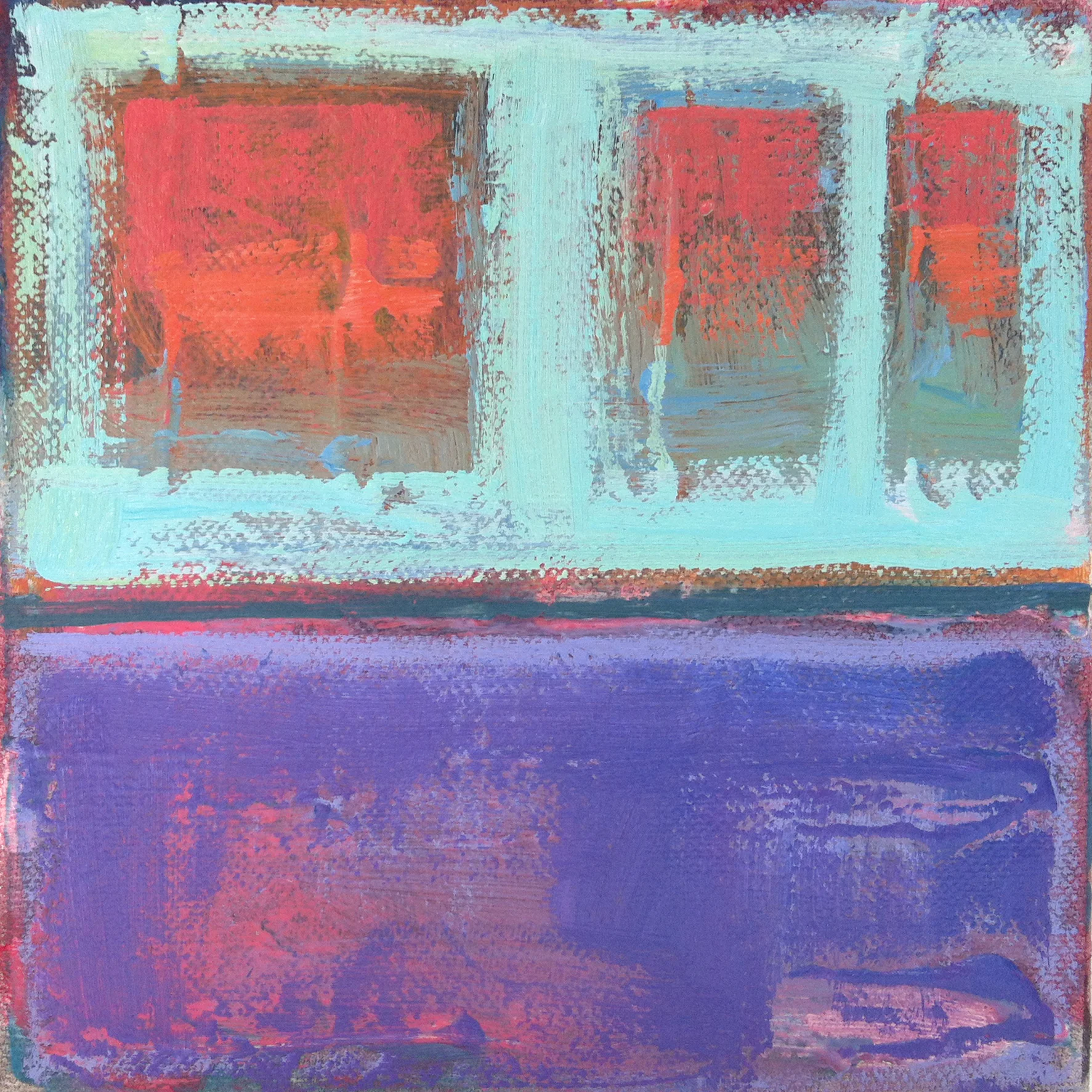   Placeholders I,  2012 (oil on canvas), 6" x 6" [ private collection ] 