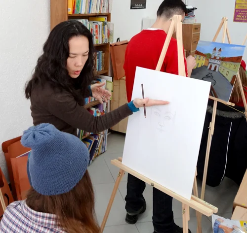 Teaching at Art Course, Kosovo 2013