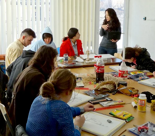 Teaching at Art Course, Kosovo 2013