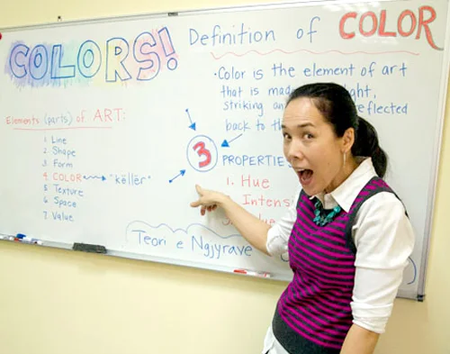 Teaching at the Kosovo Leadership Academy, 2015