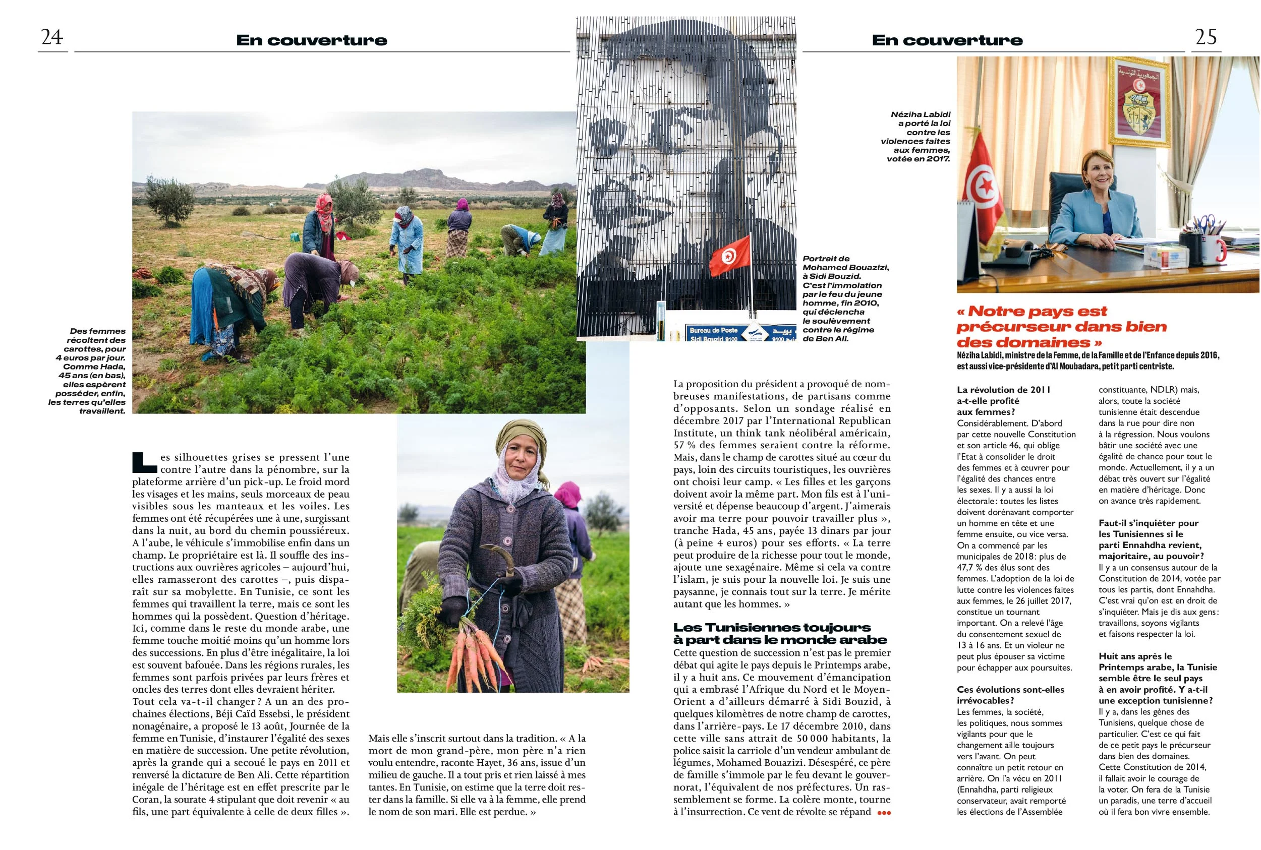 LA TUNISIE AU FEMININ. POUR LE PARISIEN WEEK END. 30 NOVEMBRE 2018